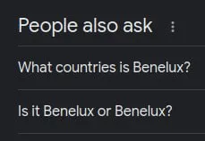 Benelux Question Loop