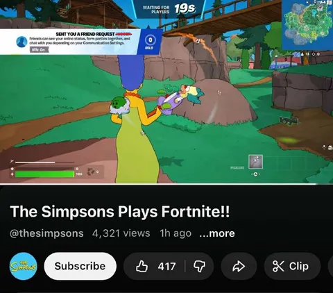 The Simpsons Play Fortnite