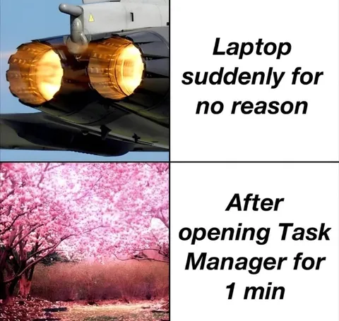 Laptop After Opening Task Manager