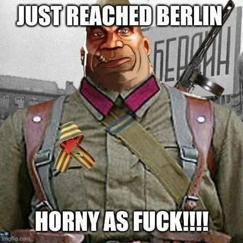 Just Reached Berlin Horny Soldier