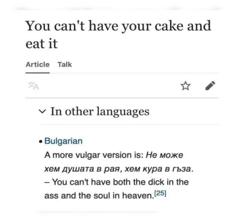 You Can't Have Your Cake