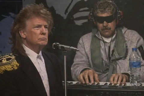 Трамп и слепой клавишник