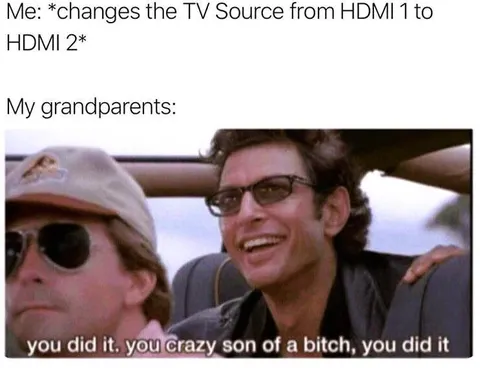 Grandparents Change the TV Source