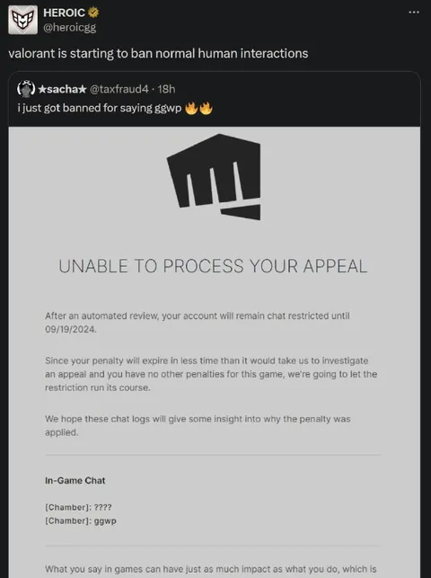 Banned for Saying GGWP