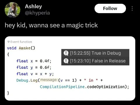 Magic Trick Floating Point Bug