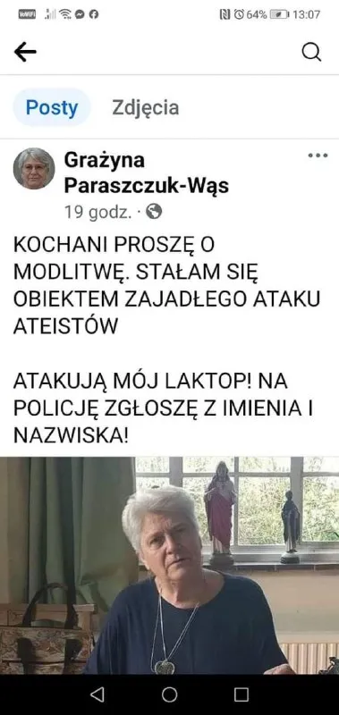 Atak ateistów na laptop