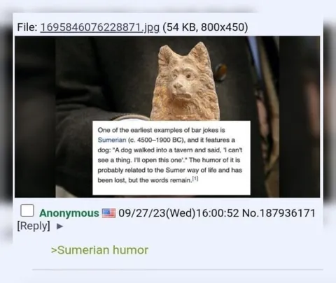 Sumerian Humor Dog Joke