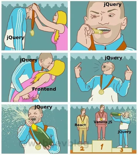 jQuery Wins the Frontend Podium