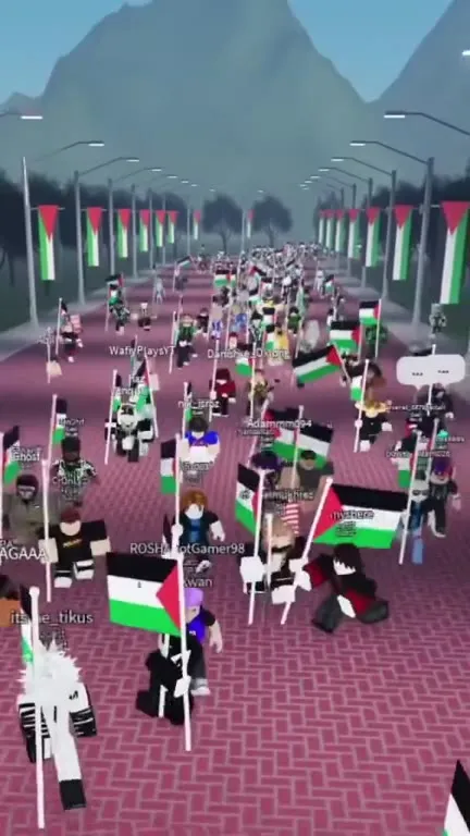 Solidaritas Palestina di Roblox