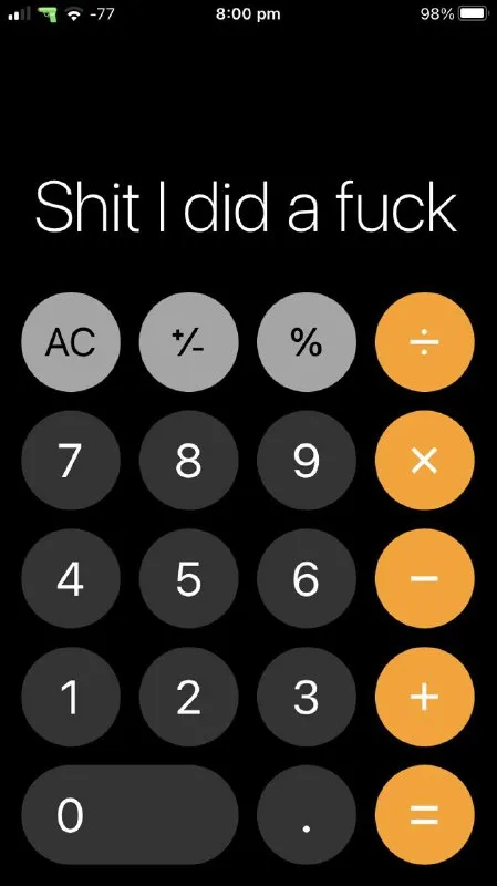 Shit I Did a Fuck Calculator