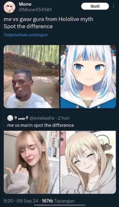 Me Versus Anime Girl