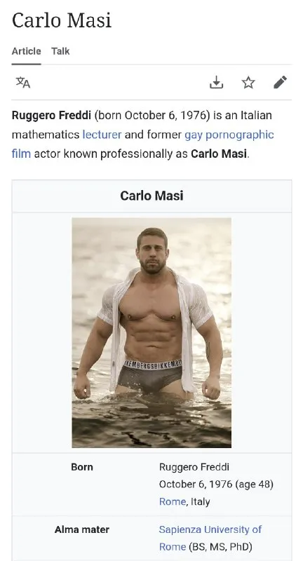 Carlo Masi Wikipedia Mix-Up