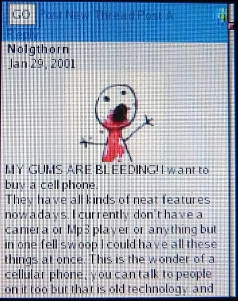 Bleeding Gums Wants a Cell Phone