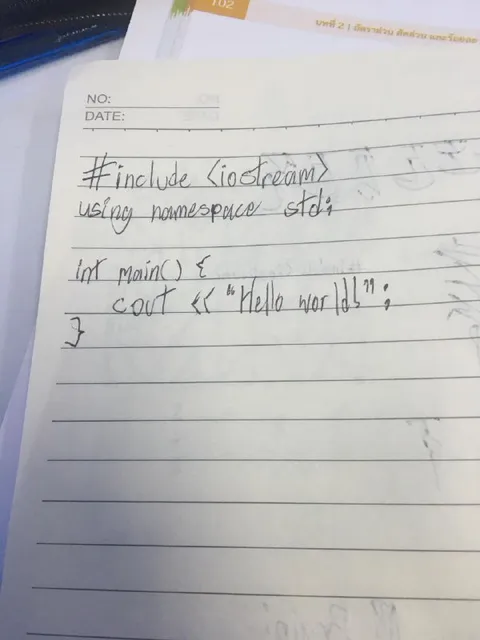 Handwritten Hello World Code