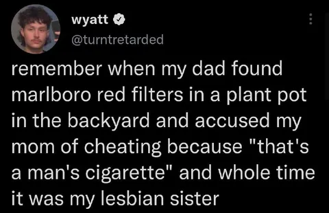 Dad mistakes cigarettes for cheating