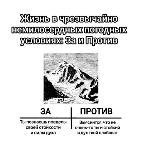 Жизнь в чрезвычайно немилосердных погодных условиях