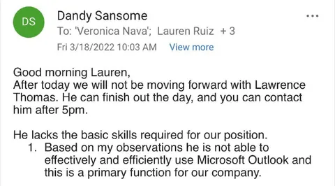 Fired for Not Using Outlook