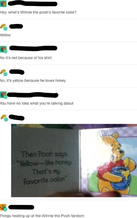 Winnie the Pooh Favorite Color Debate