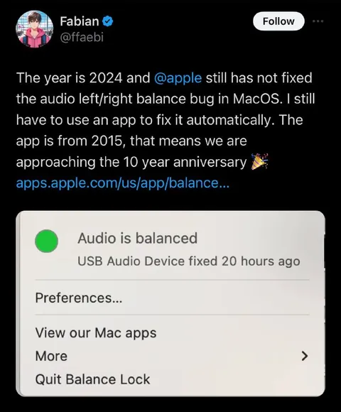 Apple Still Hasn't Fixed Audio Balance