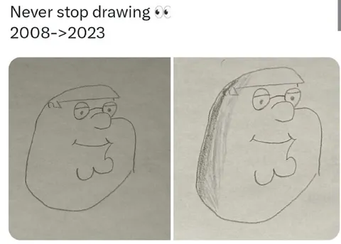 Never Stop Drawing Progress