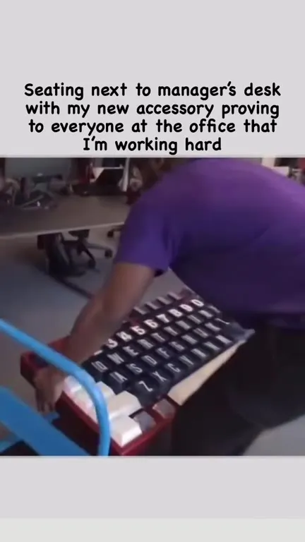 Working Hard With a Giant Keyboard