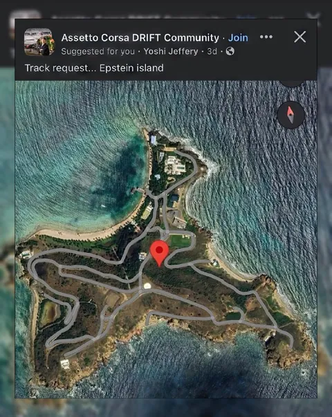 Epstein Island Drift Track