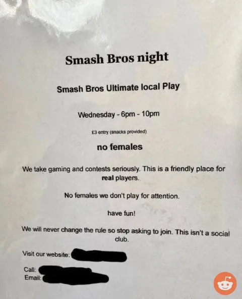 Smash Bros No Females Night