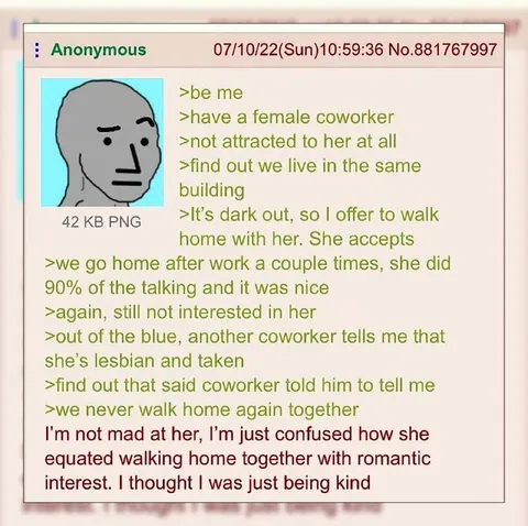 Wojak Mistakes Kindness for Interest