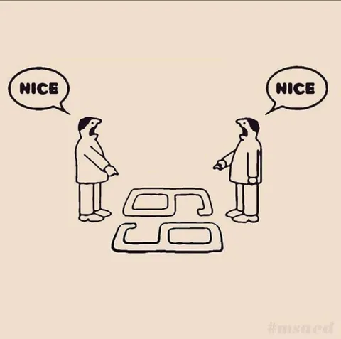 Two People Say Nice