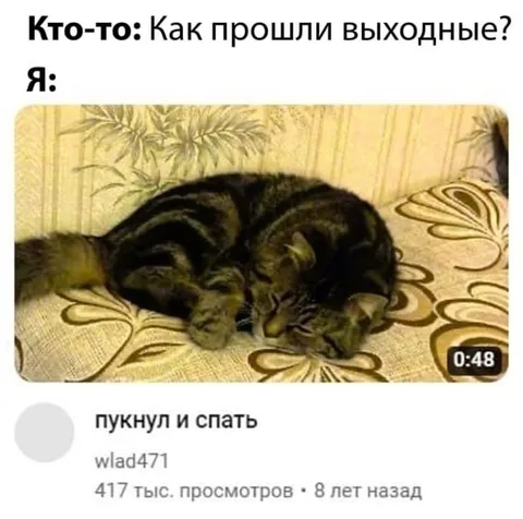 Пукнули и спать