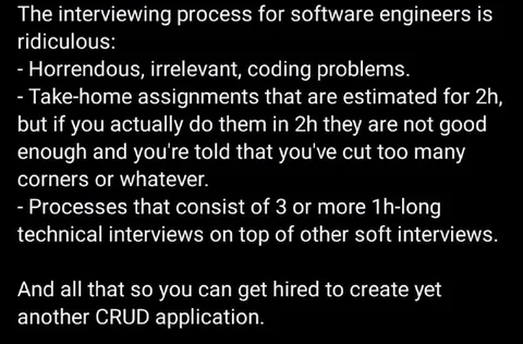 Ridiculous Software Engineer Interviews
