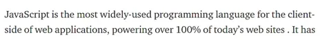 JavaScript Powers Over 100% of Websites