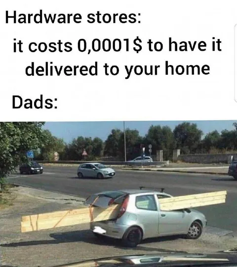 Dads Deliver Hardware Themselves