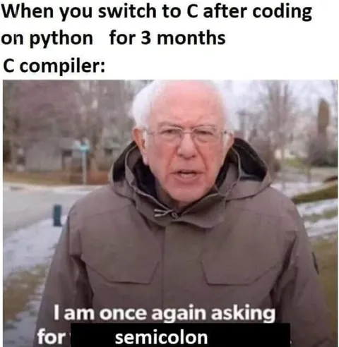 C Compiler Wants a Semicolon