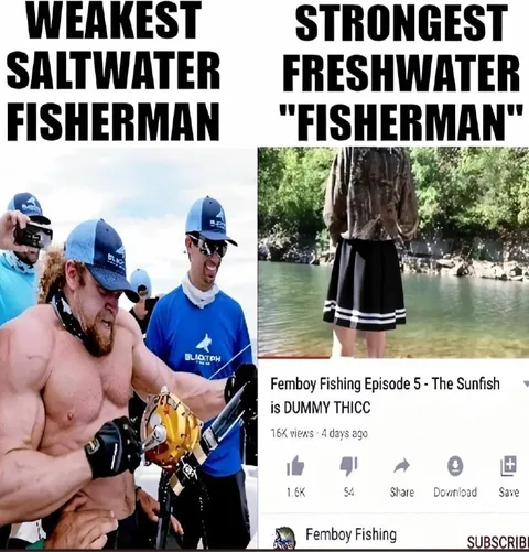 Weakest Saltwater Fisherman vs Strongest Freshwater Fisherman