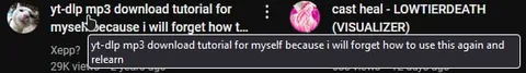 Tutorial for My Future Self