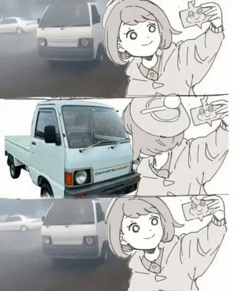 Грузовичок сквозь дым