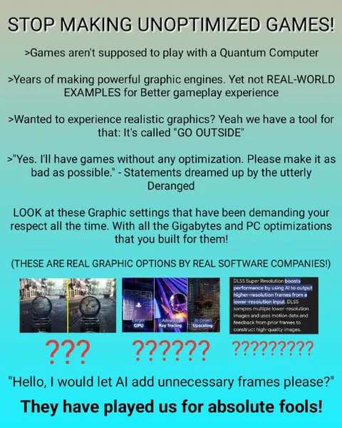 Stop Making Unoptimized Games