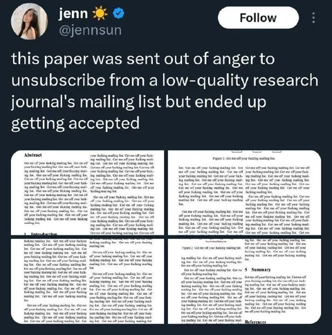 Angry Unsubscribe Paper Accepted