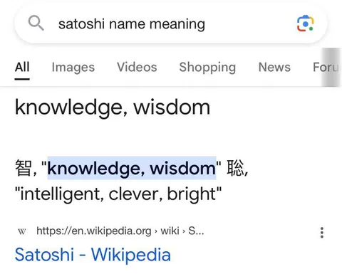 Satoshi Means Wisdom