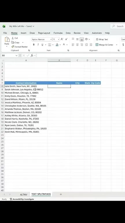 My Wife Left Me TEXTSPLIT