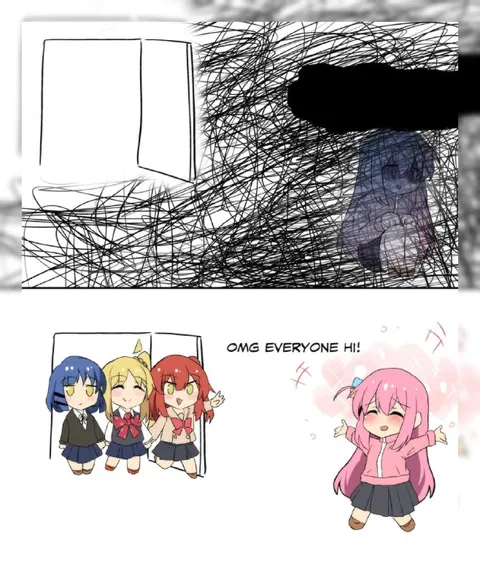 Bocchi suddenly greets everyone