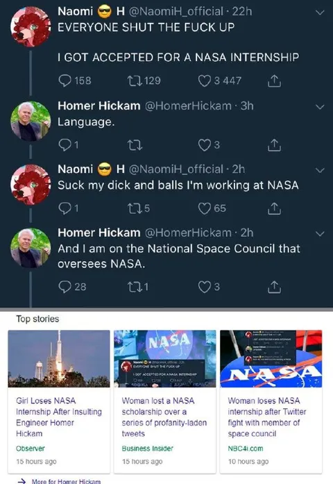 NASA Internship Twitter Disaster
