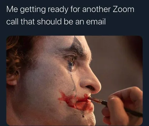 Zoom call that should be an email