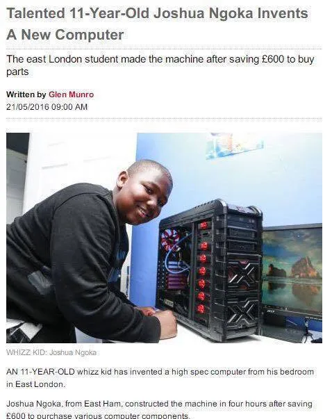 Eleven-Year-Old Computer Inventor