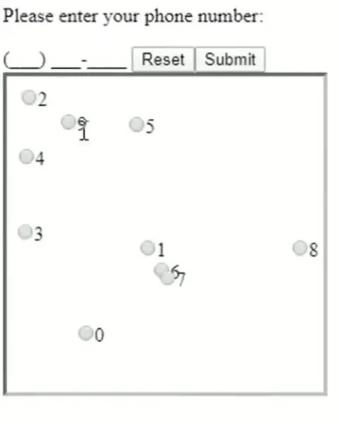 Impossible Moving Number CAPTCHA