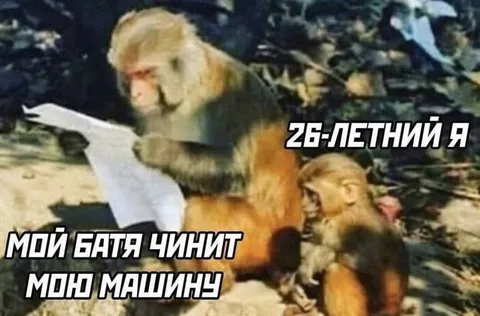 Мой батя чинит мою машину