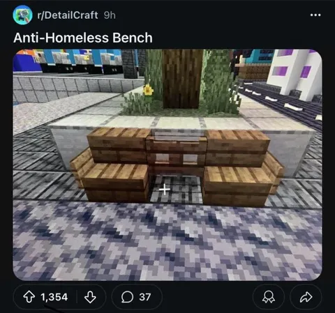Anti-Homeless Bench