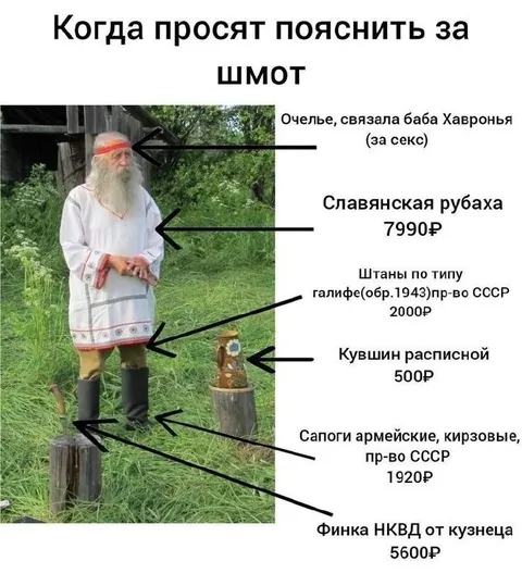 Когда просят пояснить за шмот