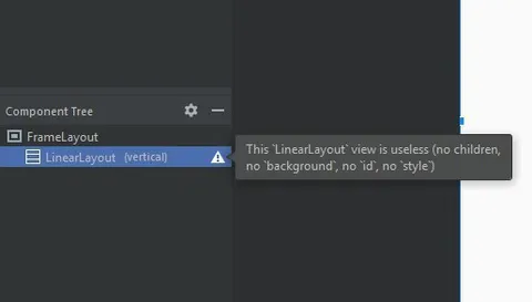 Useless LinearLayout Warning